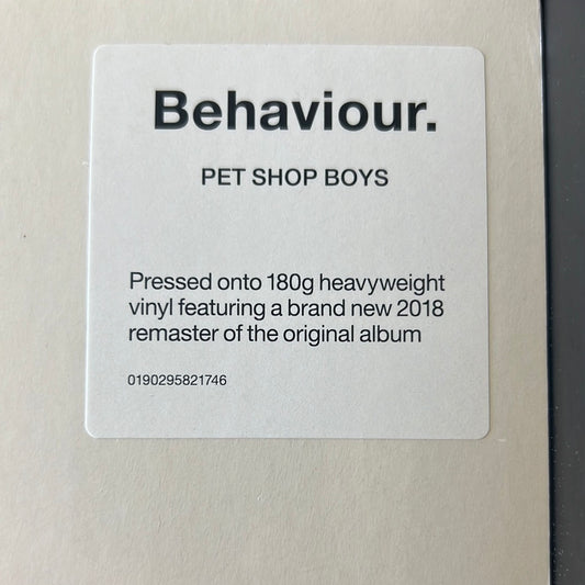 PET SHOP BOYS - behavior.