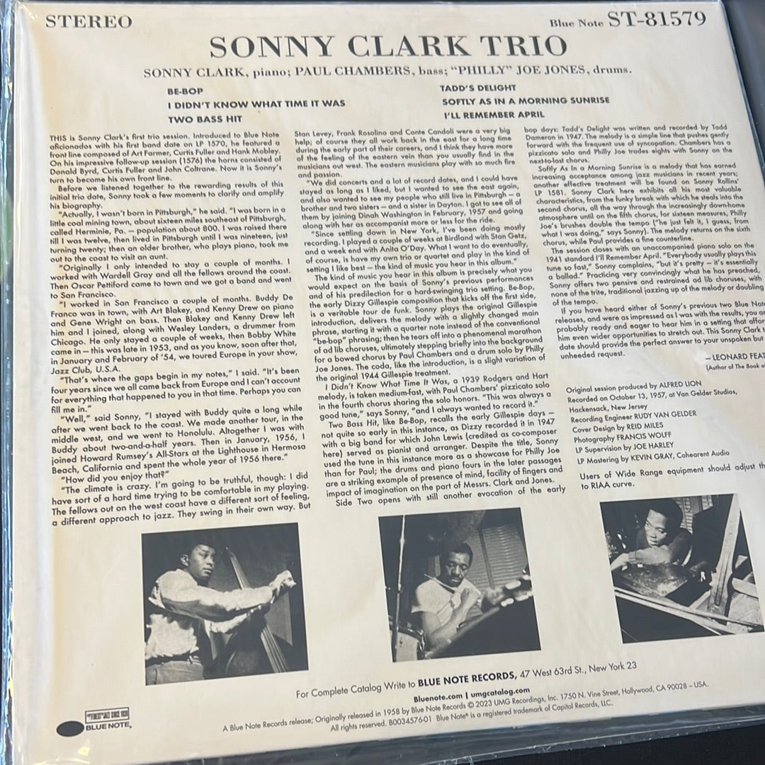 SONNY CLARK - Trio