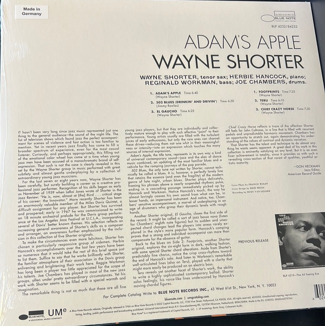 WAYNE SHORTER - Adam's Apple – Northwest Grooves